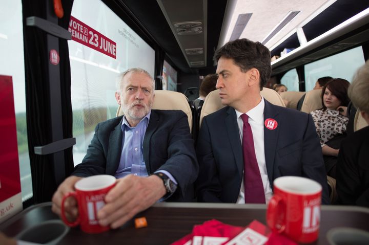 Jeremy Corbyn and Ed Miliband campaign together