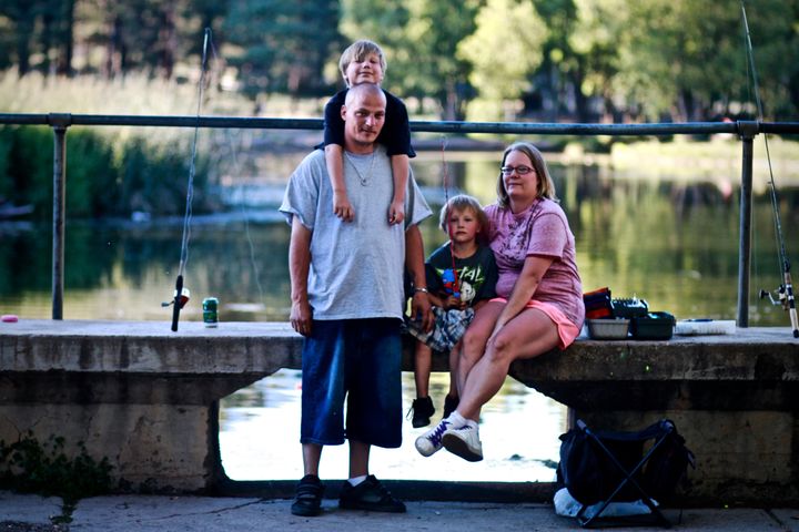 Family fishing in Flagstaff, Arizona.