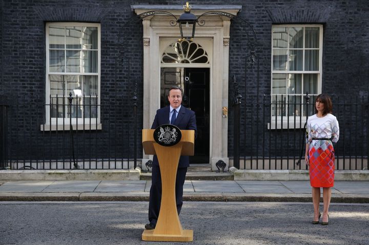 David Cameron announcing he will step down as Prime Minister after Britain voted to leave the European Union 