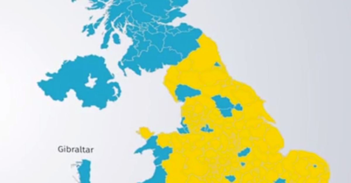 Map Of Eu Referendum Votes Shows How Uk Voted For Brexit Huffpost Uk 0028