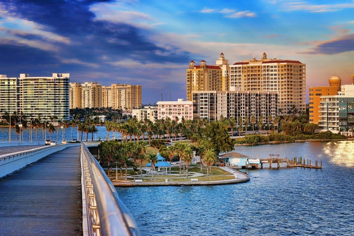 Downtown Sarasota from the Ringling Bridge.