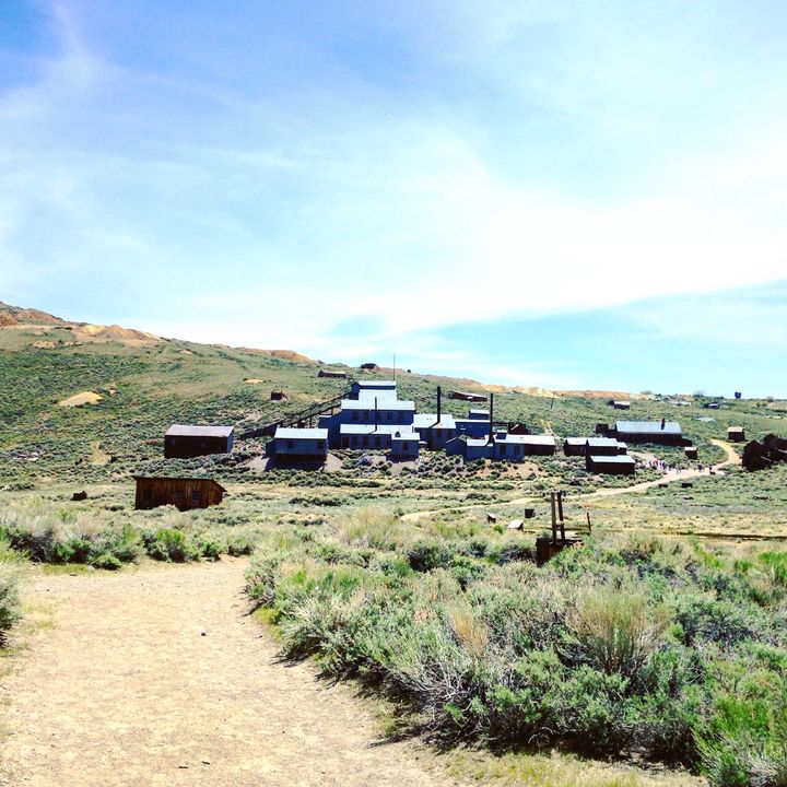 Bodie, a former gold mining town now preserved in a state of arrested decay. 