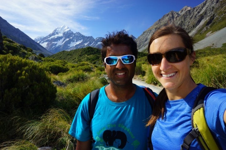 Tramping around New Zealand with Alison (my lovely and talented wife). 