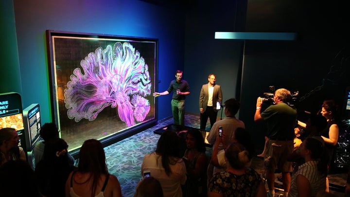 Artists Greg Dunn and Brian Edwards present their work at the Franklin Institute in Philadelphia.