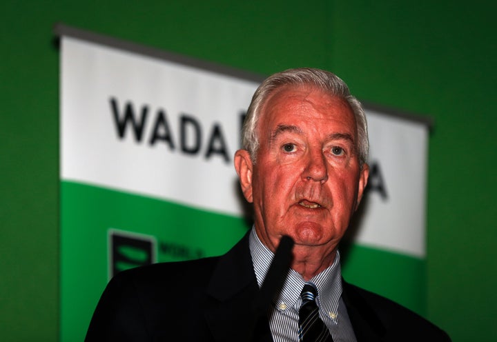 Sir Craig Reedie, President of World Anti-Doping Agency (WADA) speaks at a media symposium at Lord's cricket ground in London