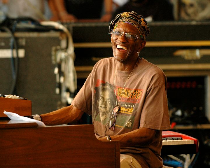 Bernie Worrell (P-Funk, Talking Heads) performing with Leo Nocentelli's Rare Funk Gathering at the New Orleans Jazz & Heritage Festival on April 25, 2008 (