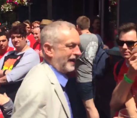 Corbyn shown in video footage as he is confronted by hecklers