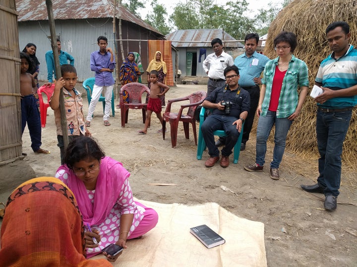 Impact Atlas, an Amplifier technology platform designed to execute and scale best-in-class extreme poverty programs, is beta-tested in Bangladesh with participants engaged with BRAC field staff in April 2016.