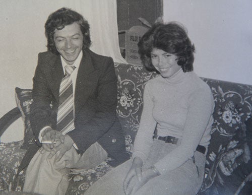 <em>Photo by Nancy A. Ruhling</em><br><strong>Antri's parents, Panagiotis and Maria. He's from Nicosa, Cyprus; she's from Larnaca.</strong>