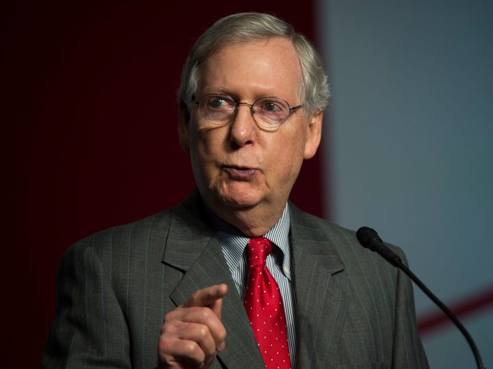Senate Majority Leader Mitch McConnell (R-Ky.) says he'll vote for Donald Trump this fall. 