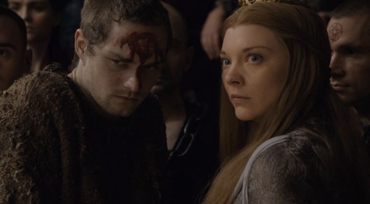 Finn Jones as Loras and Natalie Dormer as Margaery in the Season 6 finale of "Game of Thrones."