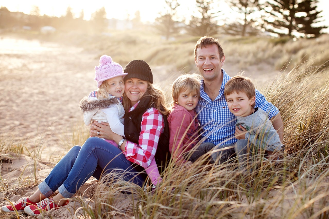 Brumfitt with her husband, Matthew, and their three children.