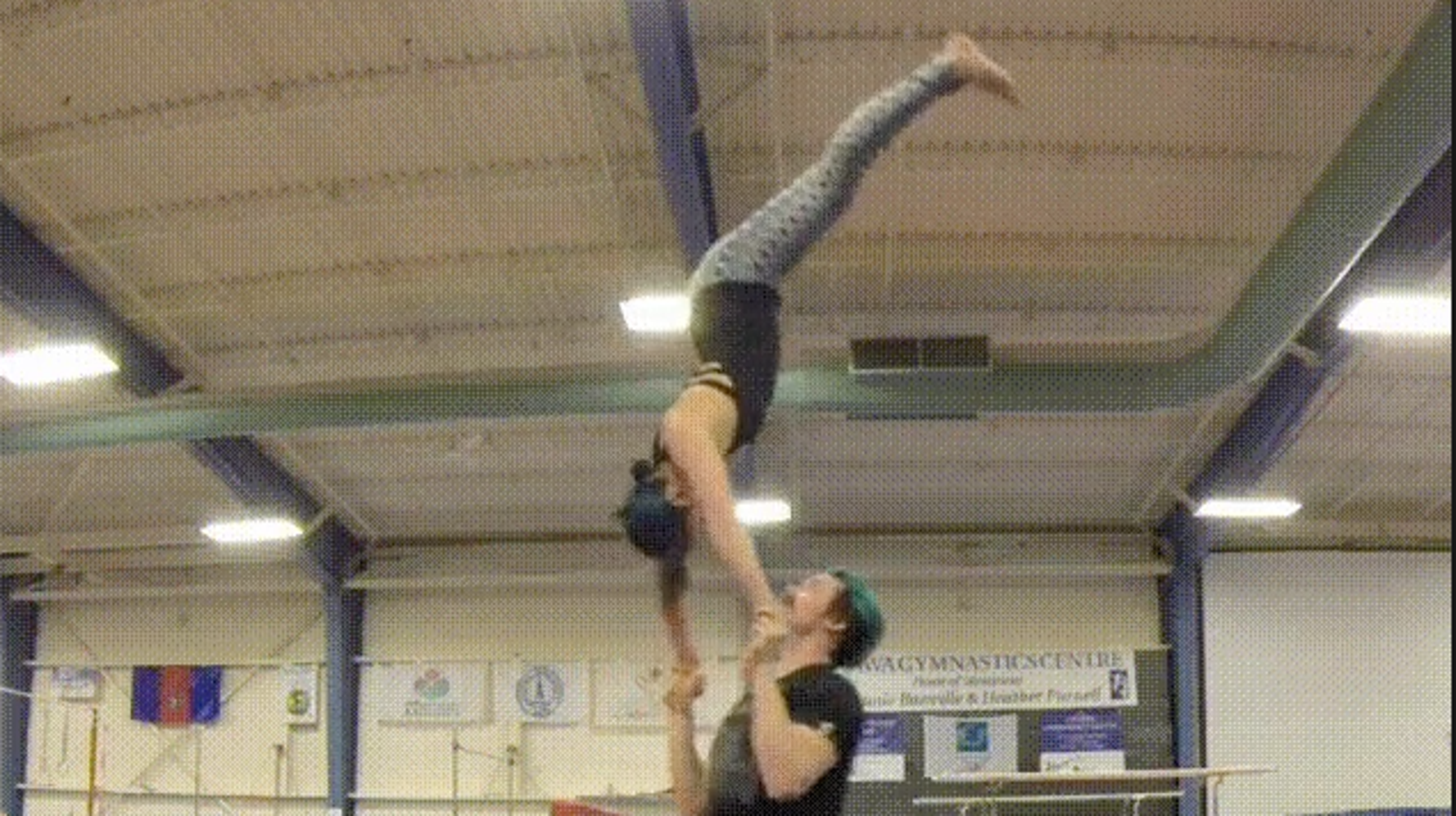 Prone Rocking Stunt Time-Lapse Video Shows Couple Learning Gymnastics Stunt (With ...
