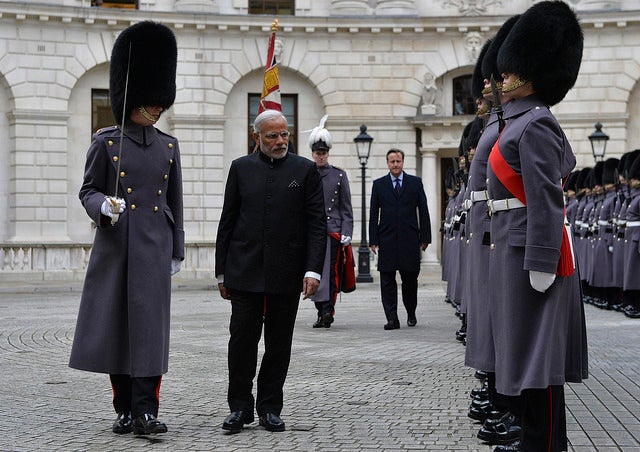 Indian Prime Minister Modi arrives in London