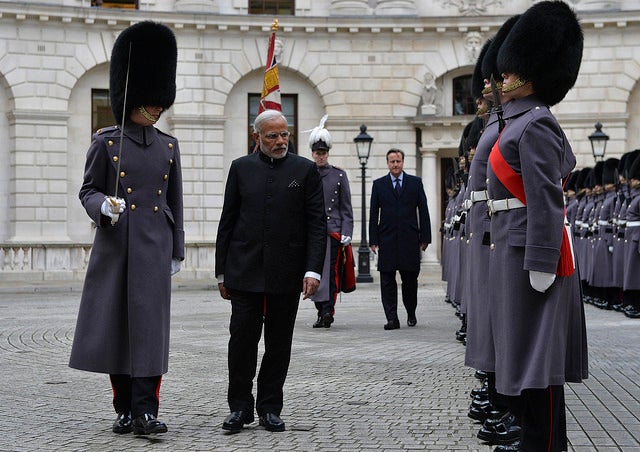 Indian Prime Minister Modi arrives in London 