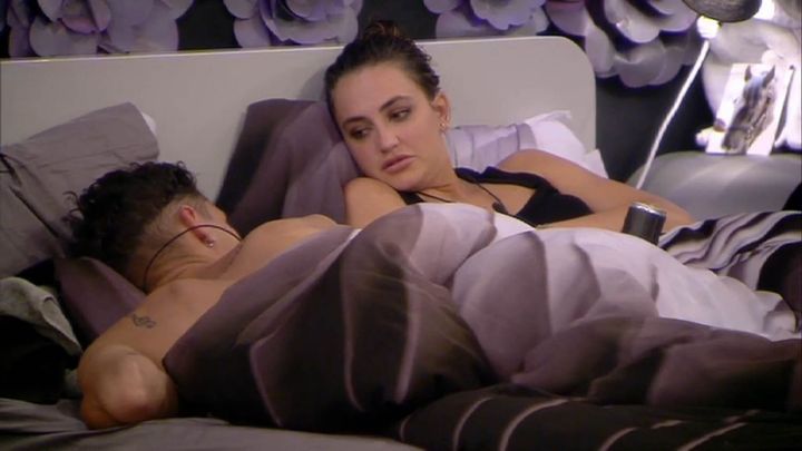 Jackson and Georgina in bed together