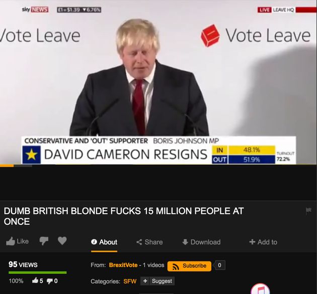 Boris Johnson Makes Pornhub Debut Amid Brexit Result ...