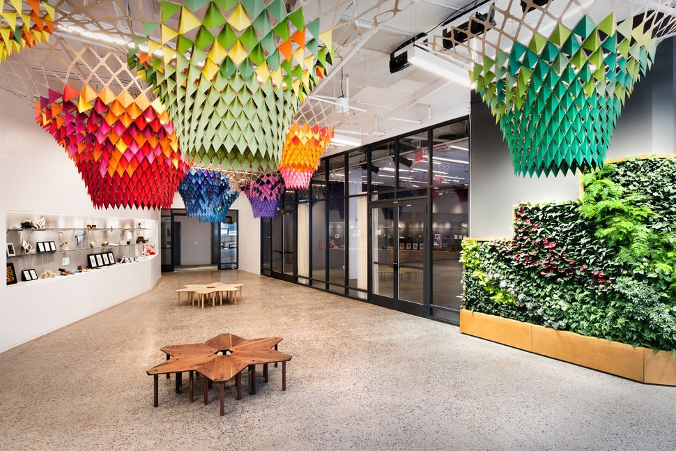 A view outside the Etsytorium, where Etsy's Brooklyn headquarters holds its public talks.