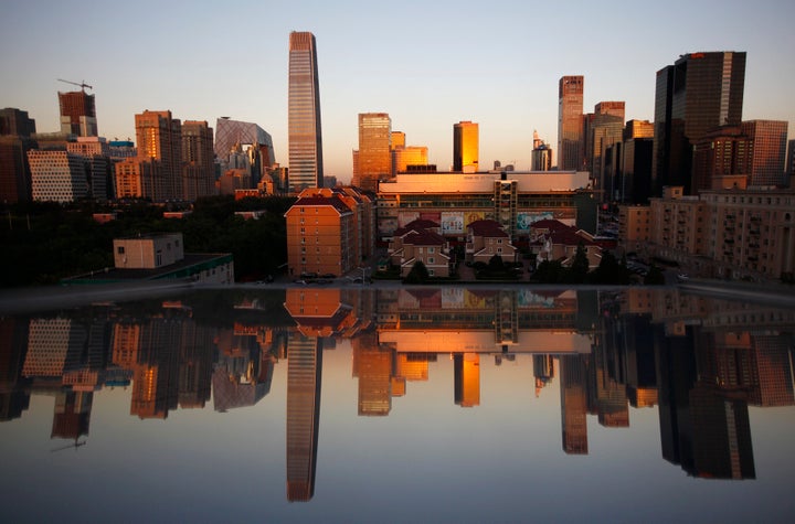 A view of Beijing's Central Business District, identified as one of the areas most prone to sinking.