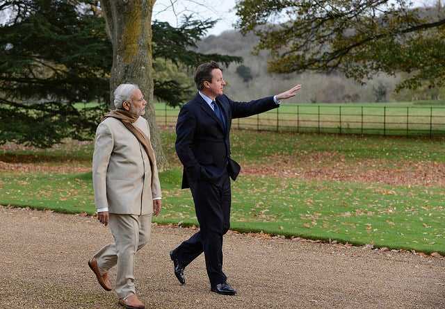 David Cameron welcomes Prime Minister Modi to Chequers