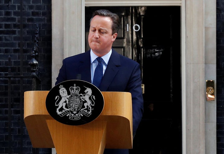 Britain's Prime Minister David Cameron speaks after Britain voted to leave the European Union.