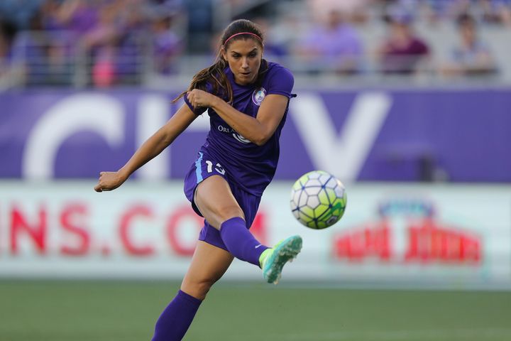 Soccer star Alex Morgan wants to encourage girls to stay in sports.