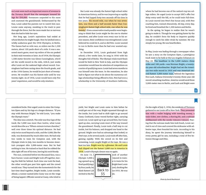 Amazon's new "Page Flip" feature lets you move through ebooks quickly.