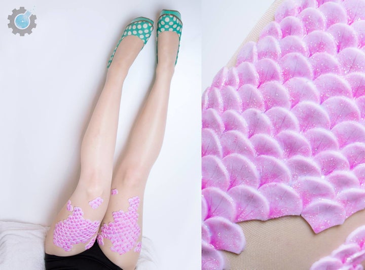 Daniel Struzyna Creates Beautiful Mermaid Tights With Colorful Scales