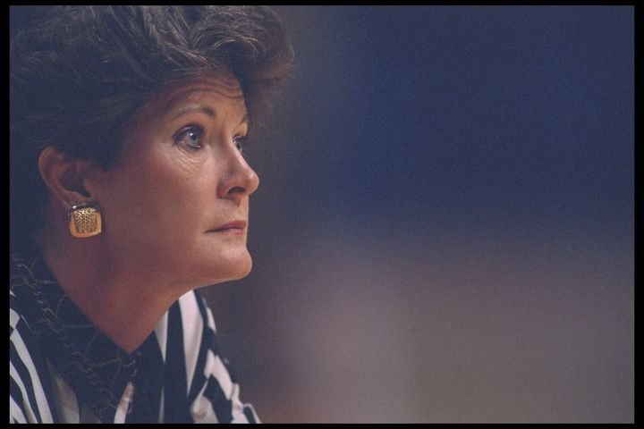 Pat Summitt during her coaching days at the University of Tennessee, 1996.