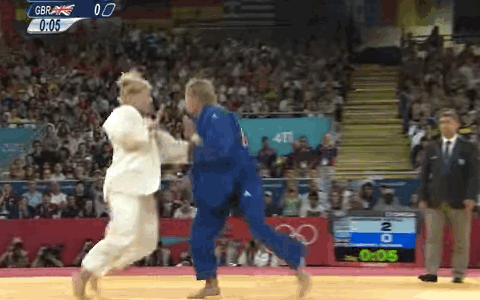 The final seconds of Harrison's gold medal match.