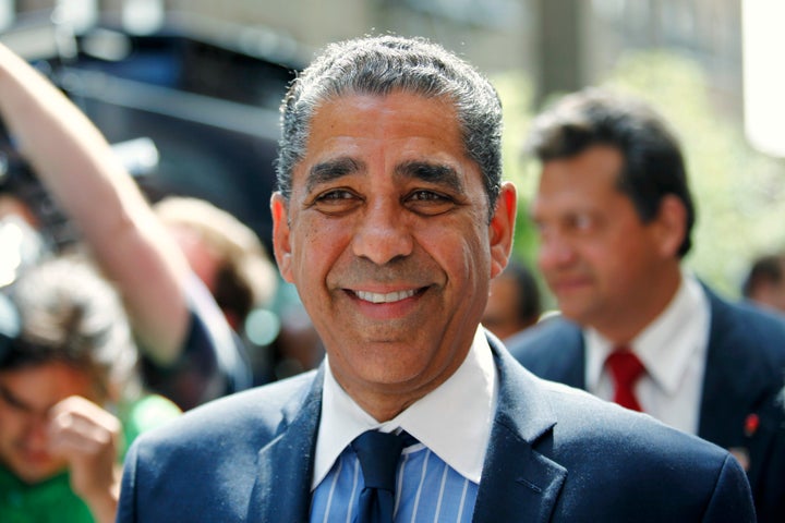 New York state Sen. Adriano Espaillat (D) in New York City on June 24, 2015. Espaillat is running for Congress on a platform that includes a plan to create federal gentrification mitigation zones to battle displacement and high rents.