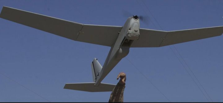 The AeroVironment RQ-20 Puma is winged drone with about an 8-foot wingspan. The US Marines and Air Force have versions of it. In 2013 the Puma become the first drone authorized by the FAA to fly for commercial purposes. 