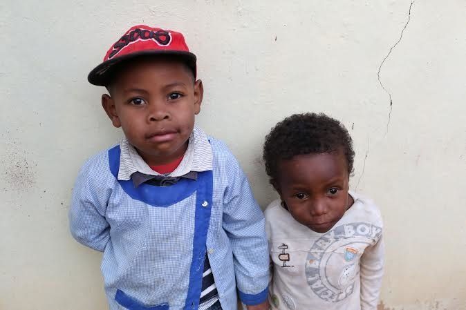 Sitraka (right) cannot speak or go to school. Miranto has already completed two years of school. Both boys are 5 years old.
