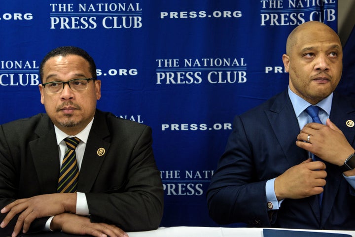 Reps. Keith Ellison and Andre Carson, the two Muslim members of Congress, were accused by a witness at a Senate hearing of having ties to the Muslim Brotherhood.