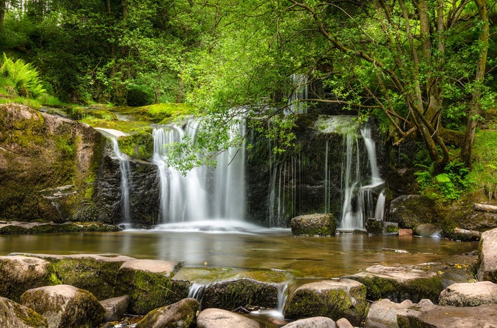 A waterfall in Brecon Beacons National Park.