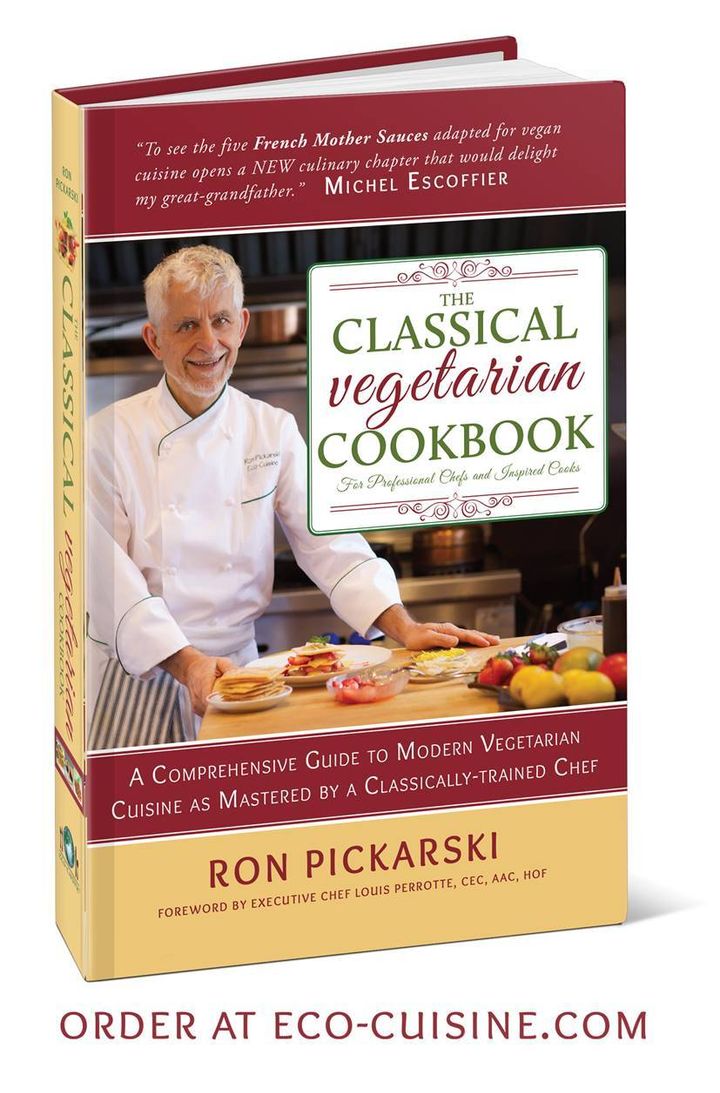 The Professional Vegetarian Cookbook for Professional Chefs and Inspired Cooks is a classical French vegan cookbook with an array of classical vegan pulse recipes and pastries.