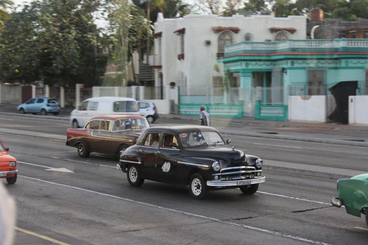 Classic American cars are commonplace in the typical Cuban street scene. It feels like a trip back in time.