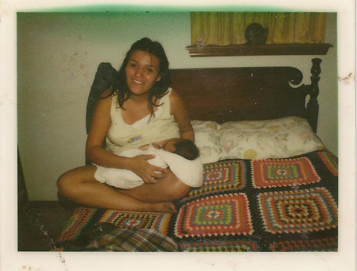 The Native American mom's commitment to breastfeeding was inspired in part by an old Polaroid photo of her own mother nursing her.