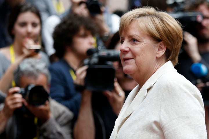 German Chancellor Angela Merkel arrives at the EU Summit in Brussels, Belgium, June 28, 2016.