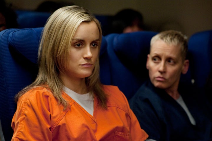 Taylor Schilling and Lori Petty star in a scene from Season 2 of "Orange is the New Black."