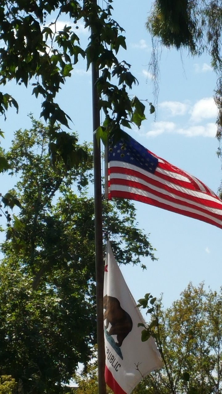 Flag in the Claremont Village