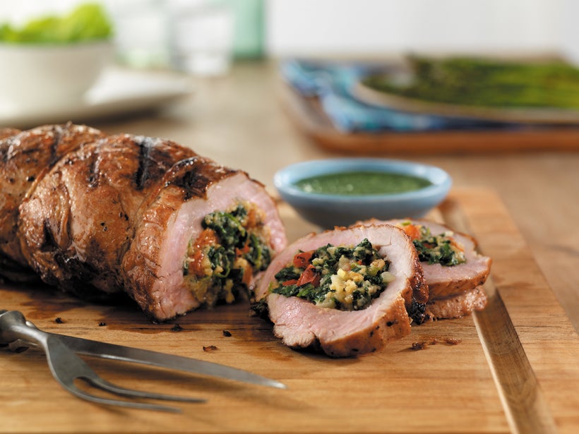 Stuffed Pork Tenderloin with Chimichurri