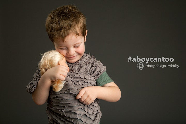 "Seeing the affection this little guy had for the doll was so rewarding and he wore the wrap like a pro. Boys love dolls and prove that #aboycantoo enjoy imagination play with a doll as much as a girl."