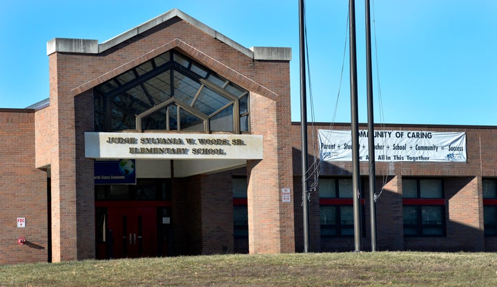 Police say Carraway made pornographic videos with children at Judge Sylvania W. Woods Elementary School, pictured, during sch