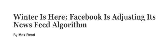 News people panicked on Tuesday after Facebook changed its news feed algorithm.