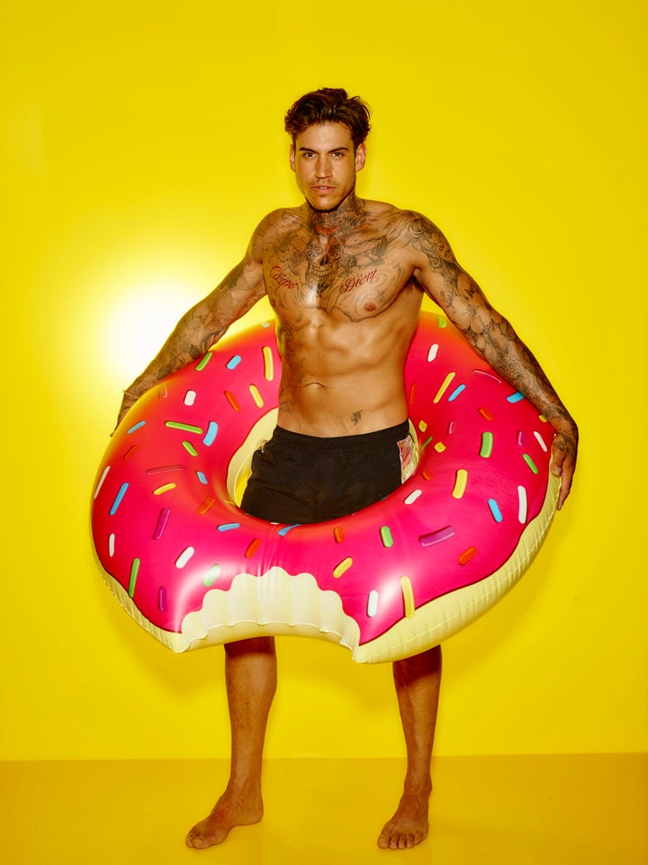 Terry Walsh and a giant inflatable doughnut