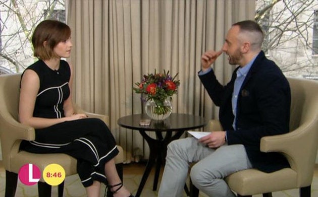 <strong>Emma was being interviewed on 'Lorraine' when her phone went off</strong>