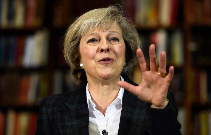 Britain's Home Secretary, Theresa May, delivers a speech at RUSI (Royal United Services Institute) in London, Britain June 30, 2016.