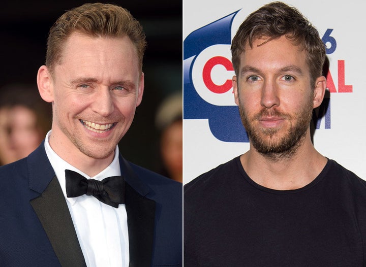 Tom Hiddleston and Calvin Harris