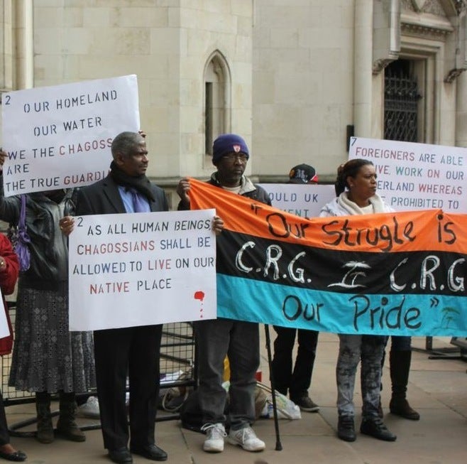 London protest. 